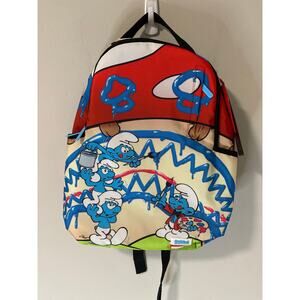 Sprayground Smurfs Backpack Limited Edition Collab Graphic Bag